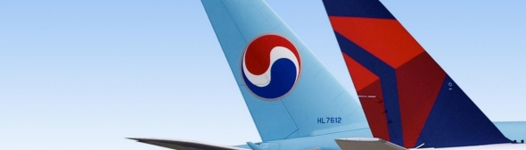 Delta and Korean Air Tails