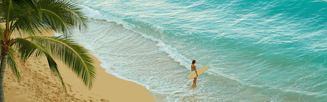 Woman Surfer Walking into the Water